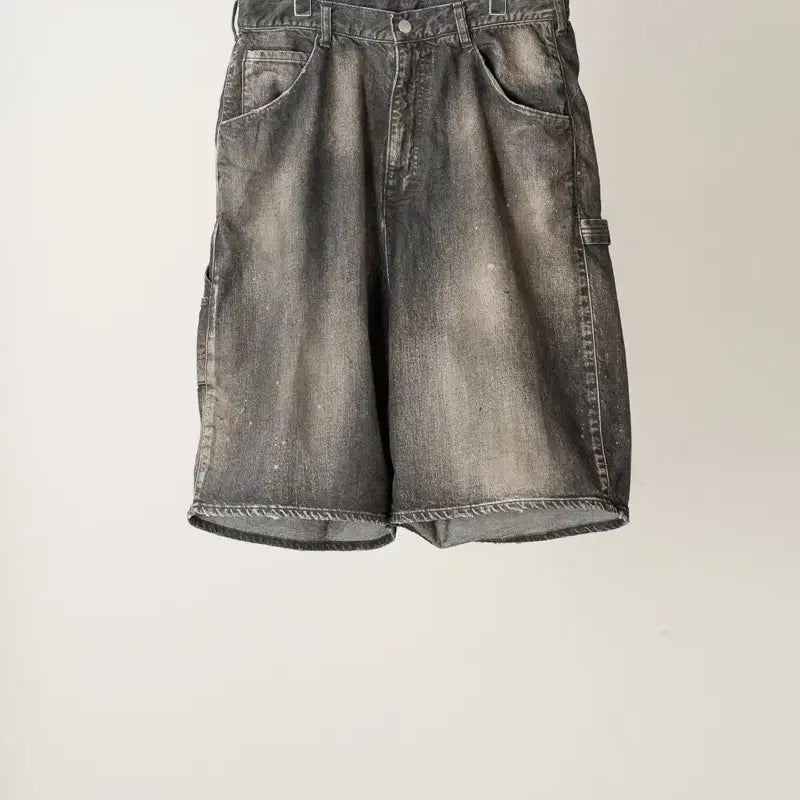 [BUNJANG] Anselm Denim Painter Shorts Black 1 / 안셀름 데님 페인터 쇼츠 블랙 1