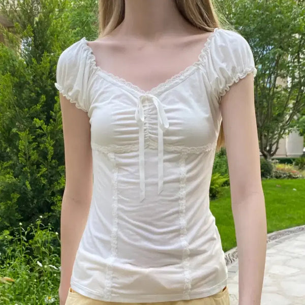 [BUNJANG] Brandy Melville Elena Top White / 브랜디멜빌 엘레나 탑 화이트