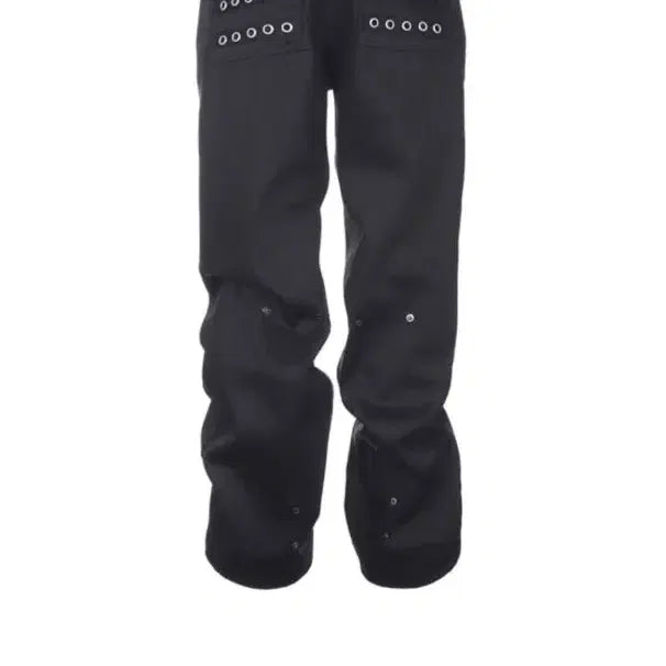 [BUNJANG] B.ACCESS Eyelet Button Black Pants Size 0 / B.ACCESS 아일렛 버튼 블랙 팬츠 0사이즈