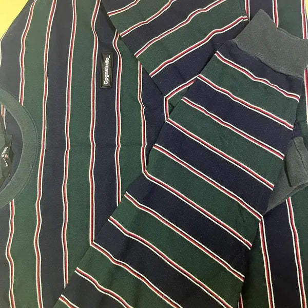 [BUNJANG] Men's Long Sleeve T-Shirt with Striped Pattern / 남성 긴팔티(무신사구매)