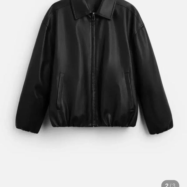 [BUNJANG] ZARA Leather Effect Jacket / ZARA 자라 레더 이펙트 자켓 재킷 3046404
