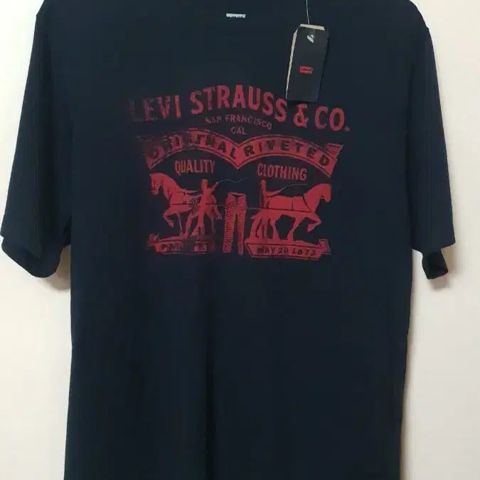 [BUNJANG] Levi's Original Black Logo Short Sleeve T-Shirt / 정품 리바이스 오리지날 블랙 로고 반팔티 95,100,105