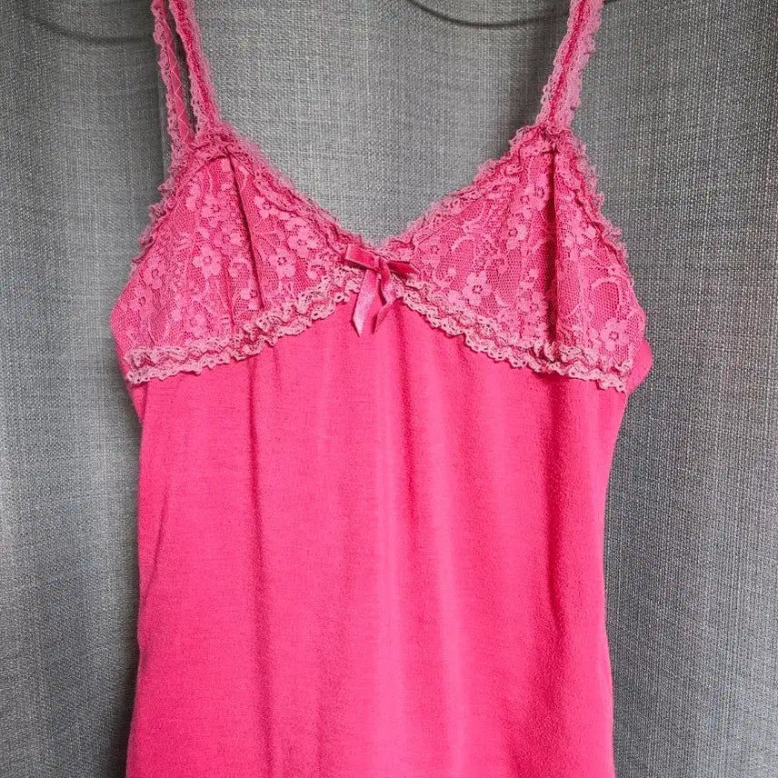 [BUNJANG] Liz Lisa Classic Hime Pink Lace Camisole / 리즈리사 Liz Lisa 고전 히메 핑크 레이스 나시