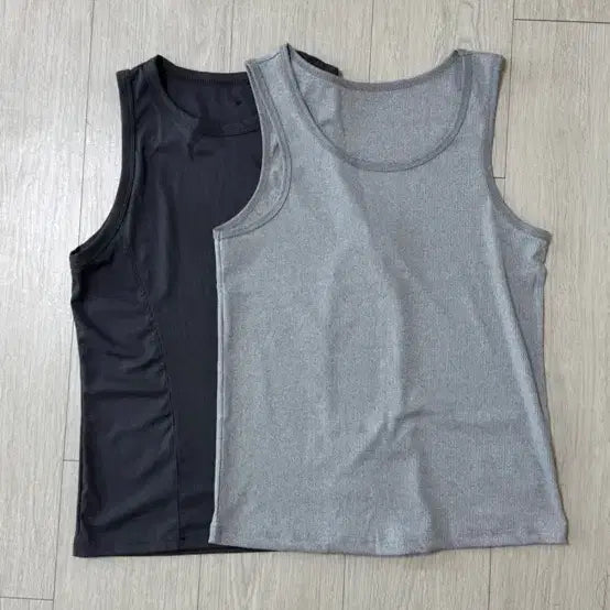 [BUNJANG] Ribbed Sleeveless Tank Top 2-Pack / 골지 민소매 나시 2pack