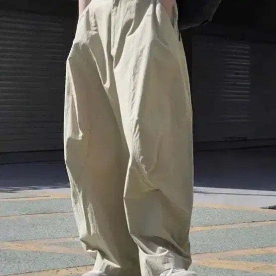 [BUNJANG] Beige Wide-Leg Pants / 베이지 와이드팬츠 새상품