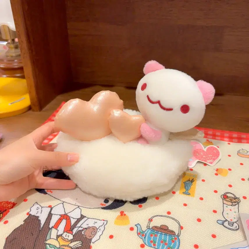 [BUNJANG] San-X Momo Panda Peach Angel Plush Toy / 고전 산엑스 모모판다 복숭아 팬더 하트 천사 인형