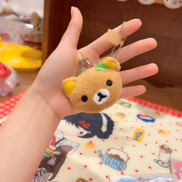 [BUNJANG] San-X Rilakkuma Clover Gachapon Keychain / 고전 산엑스 리락쿠마 클로버 인형 가마구치 키링