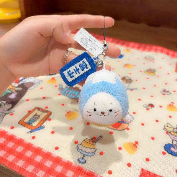 [BUNJANG] Shirotan Mt. Fuji Seal Plush Keychain / 고전 시로탄 후지산 물개 인형 키링