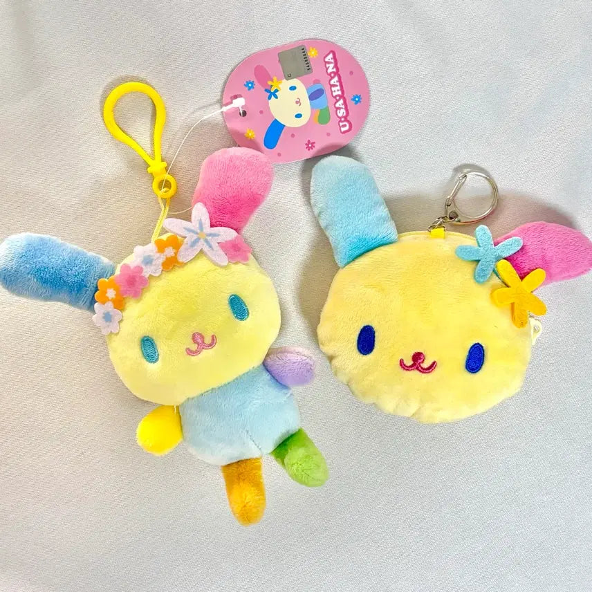 [BUNJANG] Sanrio Usahana Keyring & Pouch Keyring Bundle Set / 일괄) 정품 산리오 우사하나 키링, 파우치 키링 세트 (새상품)