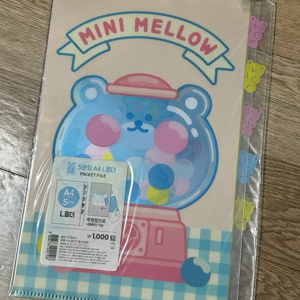 [BUNJANG] Daiso Mini Mellow A4 5-Part Index File Holder / 다이소 미니멜로우 A4 L홀더 인덱스 5분할 파일