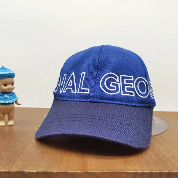 [BUNJANG] National Geographic Kids Mega Logo Ball Cap Blue / 내셔널 지오그래픽 키즈 메가로고 볼캡 블루