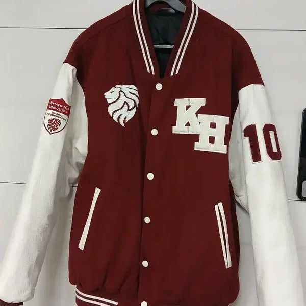 [BUNJANG] Kyung Hee University Business Administration French Leather Jacket (Free Size 105) / 경희대학교 경영학과 과잠 피혁얼룩잔존 저렴 프리105정도
