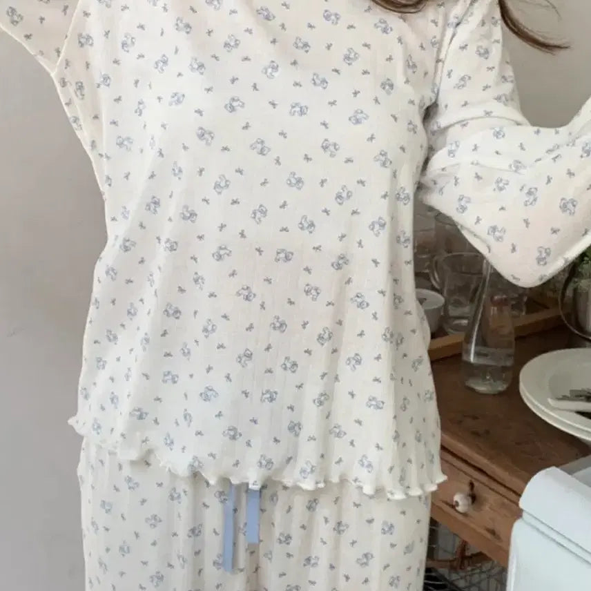 [BUNJANG] White Bear Pajamas / 화이트 곰돌이 잠옷 / 파자마 새제품
