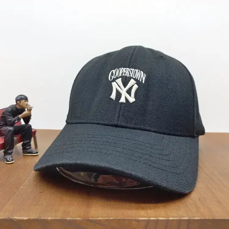 [BUNJANG] MLB New York Yankees Cooperstown Embroidered Vintage Ball Cap Black / MLB 뉴욕 양키스 쿠퍼스타운 자수 빈티지 볼캡 블랙