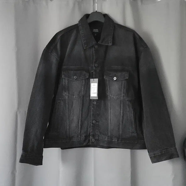 [BUNJANG] Musinsa Standard Extra Oversized Denim Jacket Washed Black XL / 무신사스탠다드 엑스트라 오버사이즈 데님자켓 XL