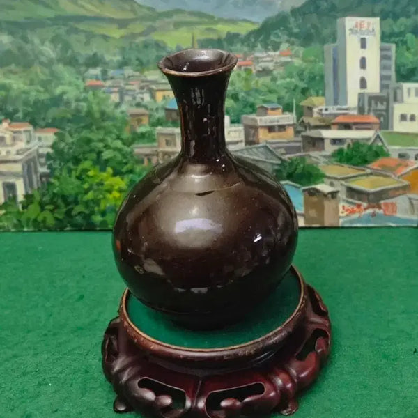 [BUNJANG] Vintage Korean Black Glazed Ewer Vase (Height: 24cm) / *빈티지 오래된 전통 흑유 주병((높이:24cm))