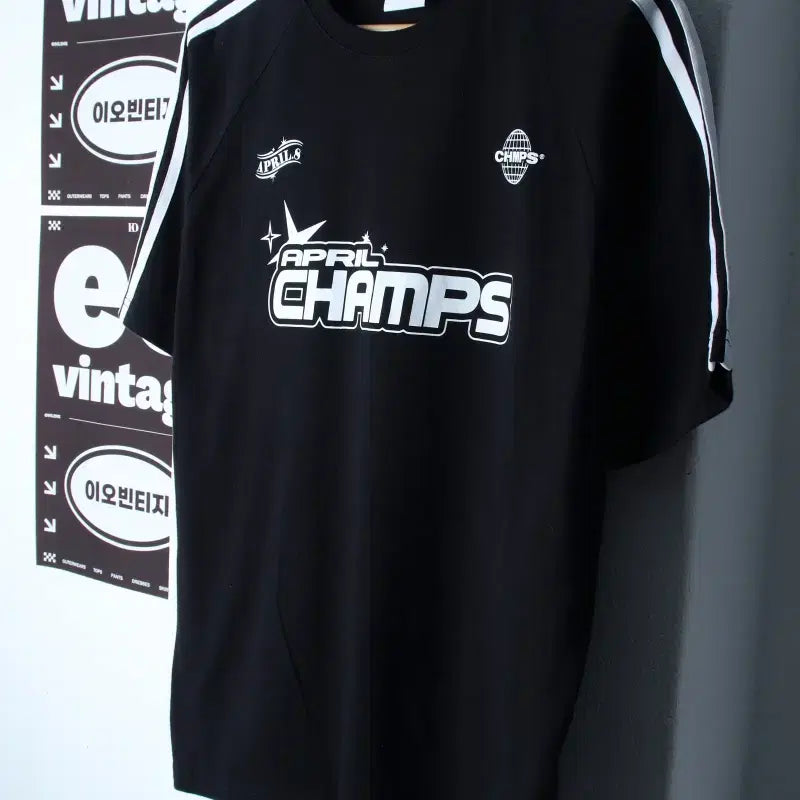 [BUNJANG] Born Champs Raglan T-Shirt Black Size 1 / (M-L) 본챔스 반팔 티셔츠 나그랑 블록코어 블랙 1사이즈-H34587