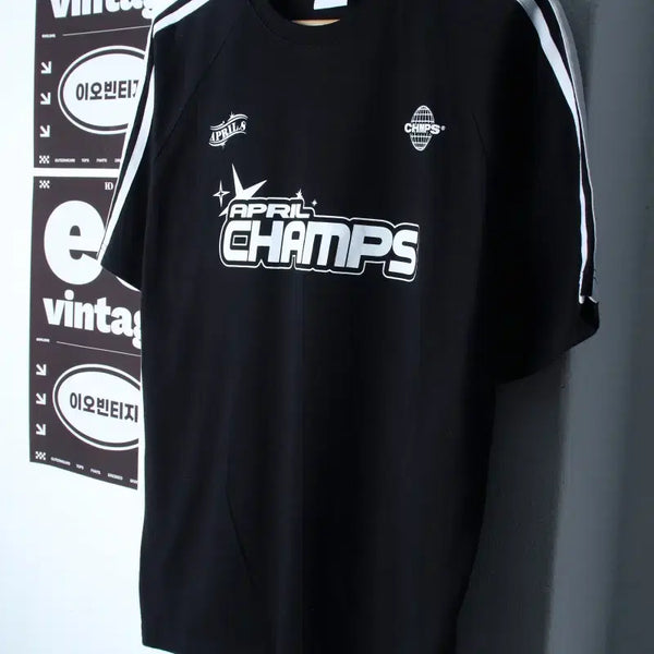 [BUNJANG] Born Champs Raglan T-Shirt Black Size 1 / (M-L) 본챔스 반팔 티셔츠 나그랑 블록코어 블랙 1사이즈-H34587