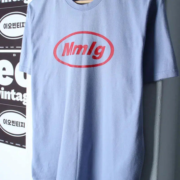 [BUNJANG] MMLG Big Logo T-Shirt Aging Blue / W(S-M) 엠엠엘지 반팔 티셔츠 빅로고 에이징 블루-H34592