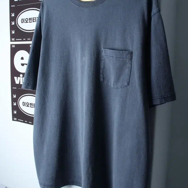 [BUNJANG] Steady Everywear Pigment Short Sleeve T-Shirt Blue / (L-2XL) 스테디 에브리웨어 반팔 티셔츠 피그먼트 블루-H34593