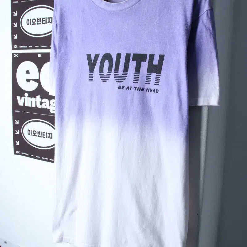 [BUNJANG] YOUTH BATH Tie-Dye Custom Short Sleeve T-Shirt Purple / (M-XL) 유쓰배쓰 반팔 티셔츠 타이다이 커스텀 퍼플 스트릿-H3460