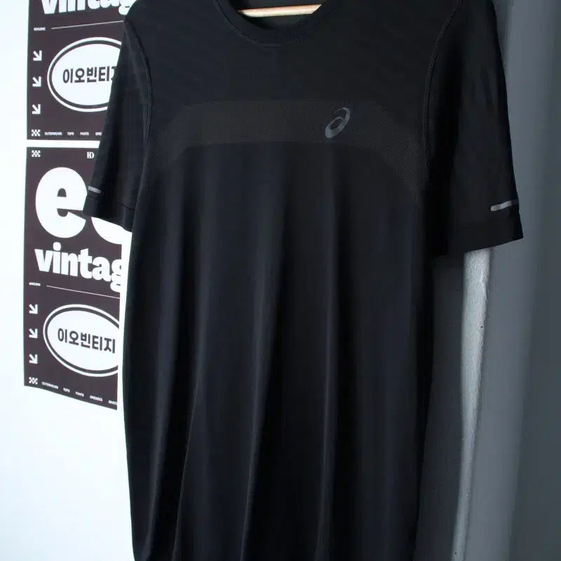 [BUNJANG] ASICS Small Logo Functional Short Sleeve T-Shirt Charcoal H34611 / (M-L) 아식스 반팔 티셔츠 기능성 스몰로고 차콜-H34611