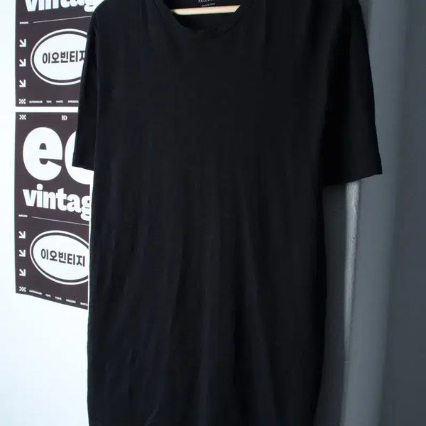 [BUNJANG] Project M Basic Short Sleeve T-Shirt Black XL / (L-XL) 프로젝트엠 반팔 티셔츠 무지 블랙 경량 시원-H34622