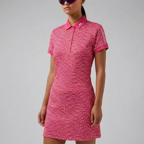[BUNJANG] J.Lindeberg Women's Tourtech Golf Setup Polo Shirt & Skirt Set - Size L / [제이린드버크] 여성 투어테크 골프 셋업 L