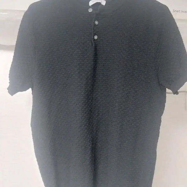 [BUNJANG] Black Short-Sleeve T-Shirt Muscle Fit / 반팔 검정 티 간지 머슬핏도 좋음