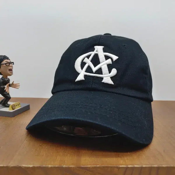 [BUNJANG] Everland Atlanta Style Embroidered Logo Ball Cap Baseball Hat Black / 에버랜드 애틀랜타 스타일 로고 자수 볼캡 야구모자 블랙