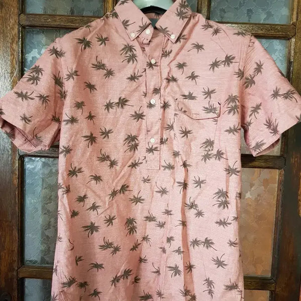 [BUNJANG] Palm Tree Pattern Short Sleeve Shirt / 반팔 셔츠 팜트리 패턴