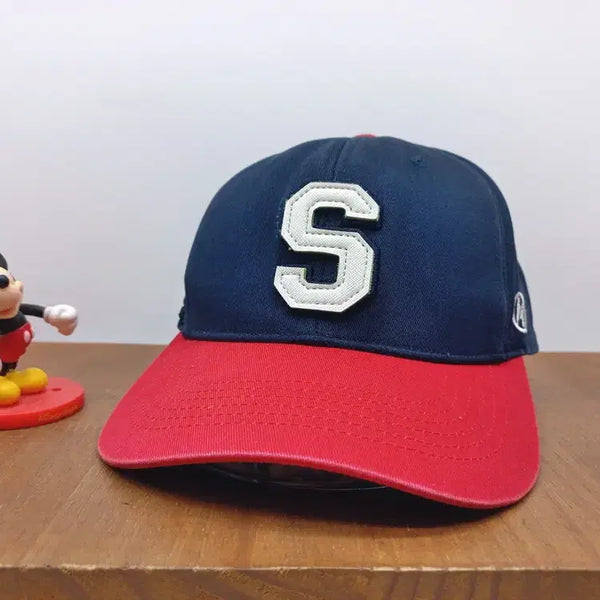 [BUNJANG] SMB Supermassive Bound Vintage S Logo Baseball Cap Navy Red / 슈퍼매시브 바운드 SMB 빈티지 S로고 야구모자 네이비 레드