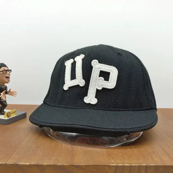 [BUNJANG] N SER Vintage UP 3D Embroidery Ball Cap Black / 엔써 N SER 빈티지 UP 입체 자수 볼캡 야구 모자 블랙