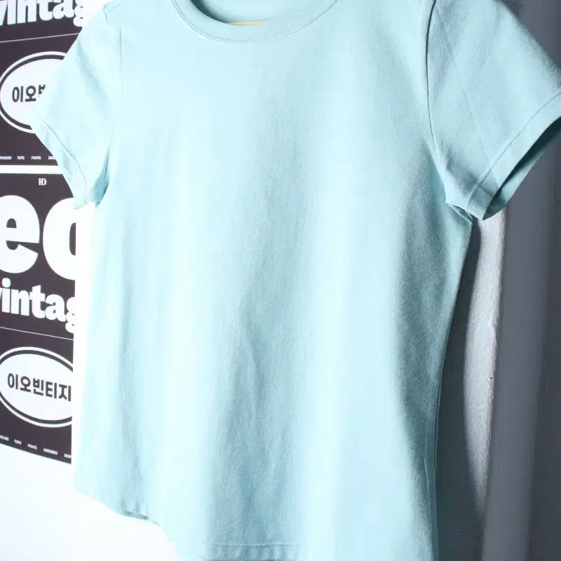 [BUNJANG] Andar Short-Sleeve T-Shirt Functional Light Blue Plain / W(M-L) 안다르 반팔 티셔츠 기능성 연블루 무지-H34761