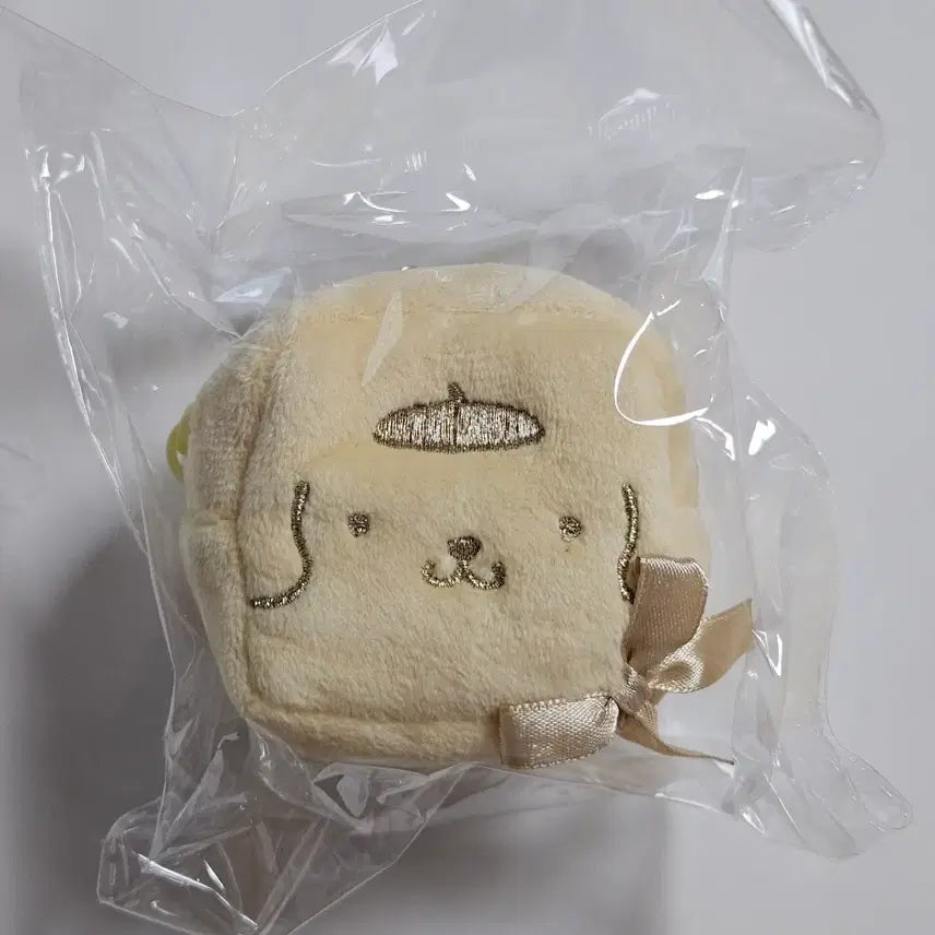 [BUNJANG] Sanrio Pompompurin Gold Mini Square Pouch Keyring / 산리오 폼폼푸린 골드 미니 스퀘어 파우치 키링
