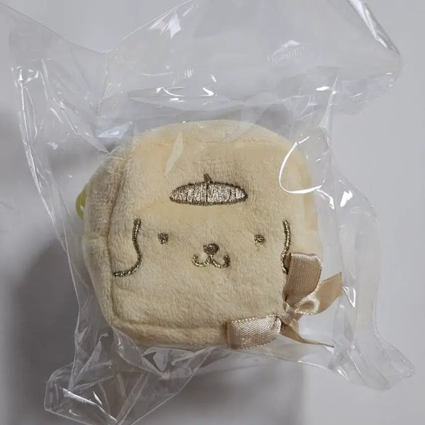 [BUNJANG] Sanrio Pompompurin Gold Mini Square Pouch Keyring / 산리오 폼폼푸린 골드 미니 스퀘어 파우치 키링