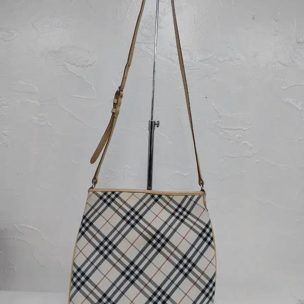 [BUNJANG] Burberry Check Shoulder Bag Beige / 버버리 체크 숄더백 베이지