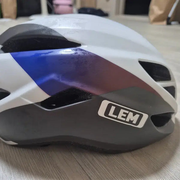 [BUNJANG] LEM Bicycle Helmet - White/Blue/Red / LEM 자전거 헬멧 화이트/블루/레드