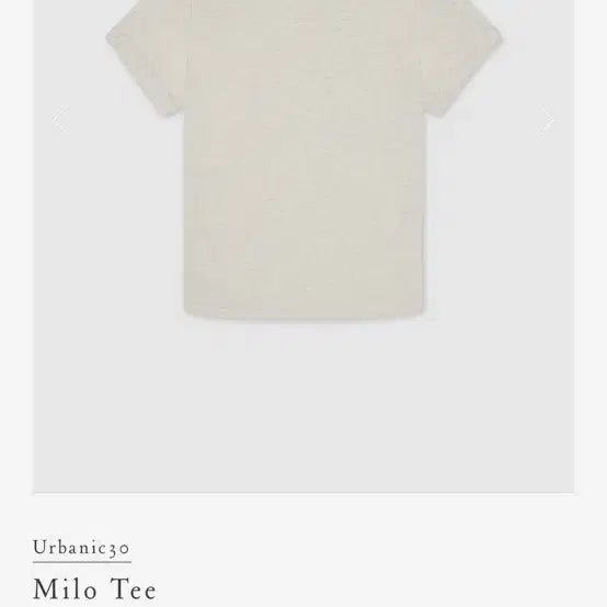 [BUNJANG] Urbanic30 Milo T-Shirt Oatmeal Medium / 얼바닉30 마일로티셔츠 오트밀 미듐