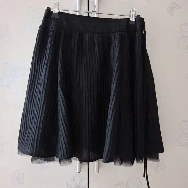 [BUNJANG] Egoist Black Pleated Skirt / 에고이스트 블랙 플리츠 캉캉 스커트