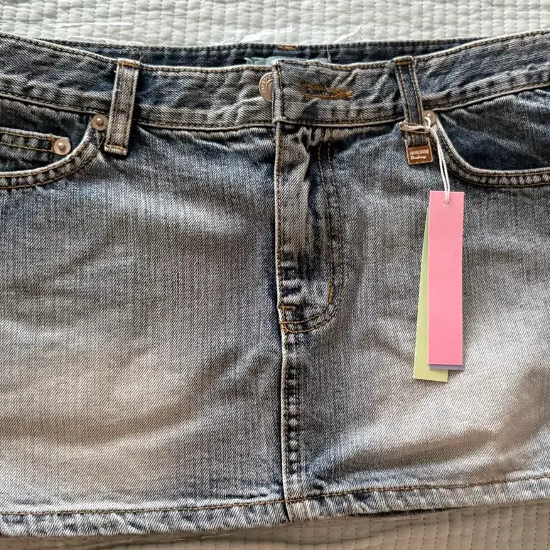 [BUNJANG] Vintage Washing Denim Midi Skirt / Hand Brush Vintage SK