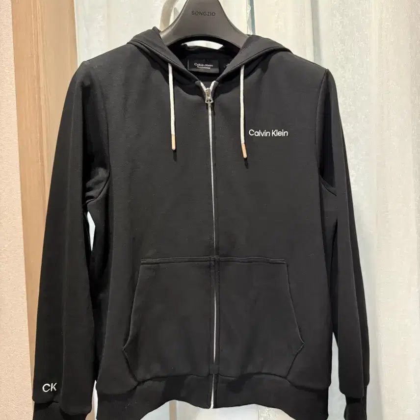 [BUNJANG] CK Calvin Klein Black Logo Hoodie Zip-Up L / CK Calvin Klein 후드집업 블랙 L사이즈