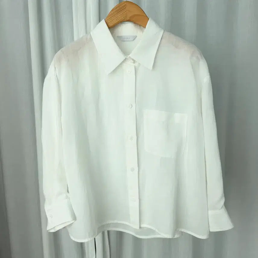 [BUNJANG] Linen Blend Summer Blouse Outer Shirt - Free Size / 택포) 린넨 셔츠 여름 블라우스 마 소재 남방 아우터 프리사이즈