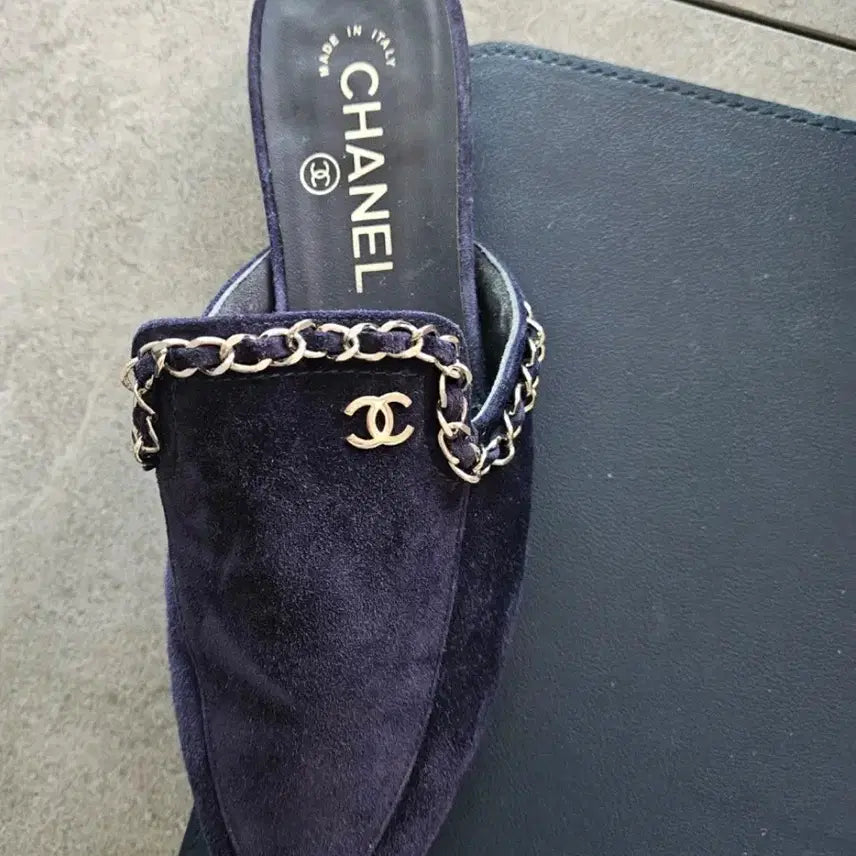 [BUNJANG] Chanel Mules Navy Size 36 / (정품/새제품/인보이스) 샤넬 뮬 (36)