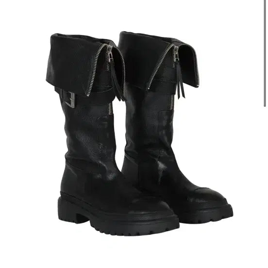 [BUNJANG] Bohemian Seoul Folded Belted Long Boots / (새상품250) 보헤미안 서울 폴디드 벨트롱부츠