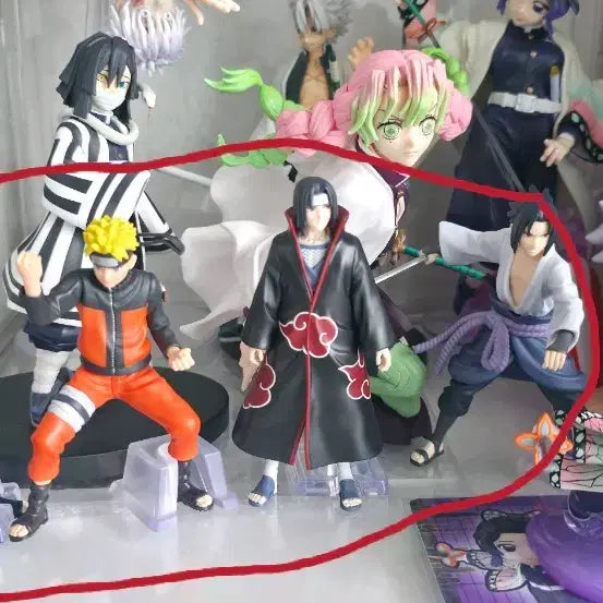 [BUNJANG] Naruto 4-Figure Bundle Set (Kakashi, Sasuke, Itachi, Naruto) / [택포]나루토 피규어4종 일괄판매합니다(카카시,사스케,이타치,나루토)