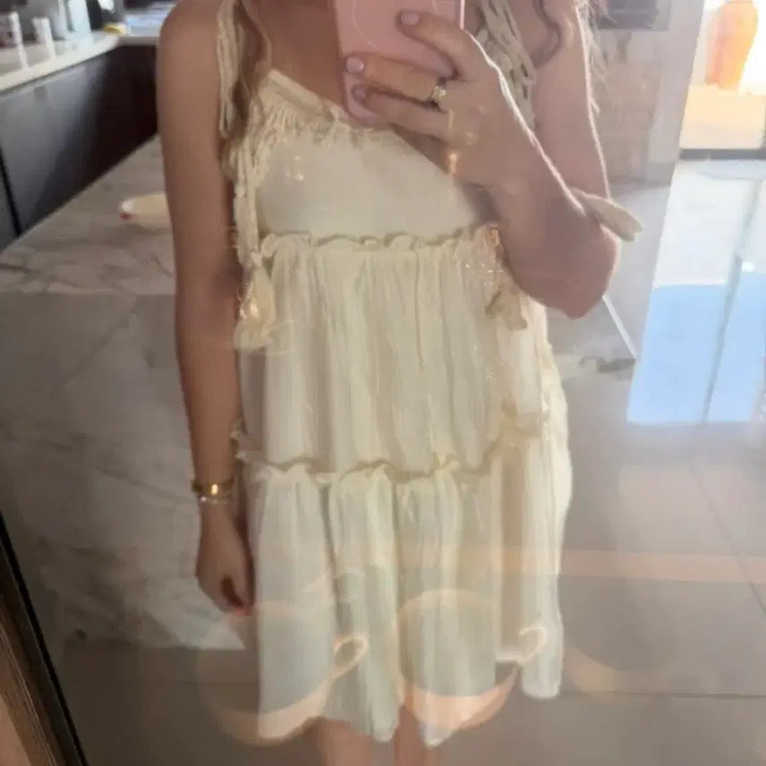 [BUNJANG] SHEIN Bustier Antique Resort Dress / 쉬인 뷔스티에 앤틱 휴양지 원피스