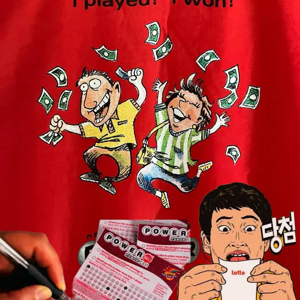 [BUNJANG] Vintage Fruit of the Loom 90s-00s USA Powerball Lottery Graphic T-Shirt XL / 빈티지 90s~00s 프룻오브더룸 미국 복권 파워볼 로또 티셔츠 XL