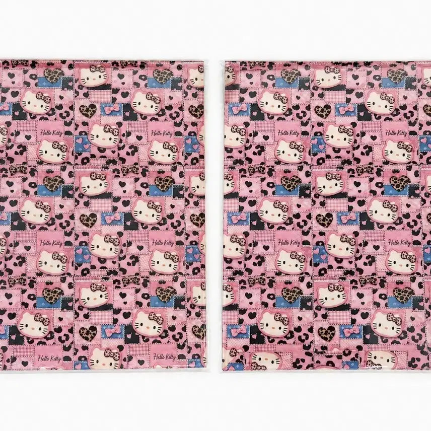 [BUNJANG] Pink Kitty Leopard Print Soolbong Wrapping Paper Set / 핑크키티 호피 수봉
