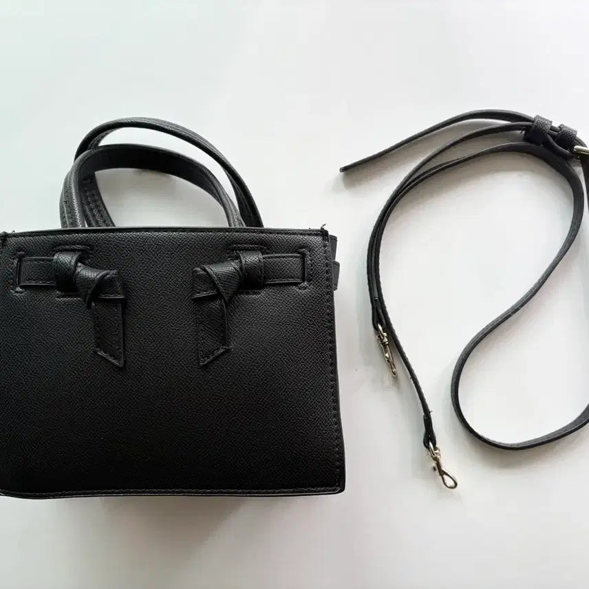 [BUNJANG] ZARA Ribbon Mini Tote Bag Crossbody Black / ZARA 자라 리본 미니 토트백 크로스백 블랙 새상품 품절 무료배송
